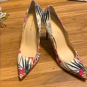 Ivanka Trump 4” heels. Beautiful pink flowers